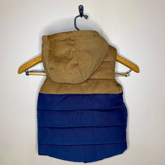 Boys 2T Corduroy Fleece Lined Tommy Bahama Puffer Vest With Hood - Picture 3 of 10